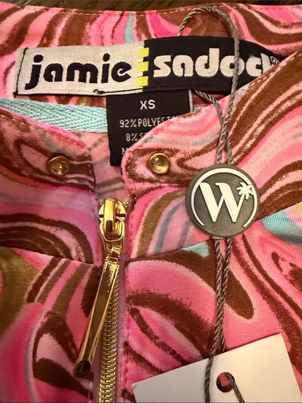 Jamie Sadock Pink Marble-Print Sleeveless Golf Top - Picture 4 of 6